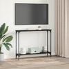 vidaXL Table console Ch&ecirc;ne noir 100 x 22,5 x 75 cm Bois d'ing&eacute;nierie