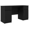 vidaXL Bureau Ch&ecirc;ne noir Bois d'ing&eacute;nierie 140 x 49 x 76 cm