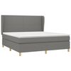vidaXL Sommier &agrave; lattes de lit avec matelas Gris fonc&eacute; 160x200cm Tissu