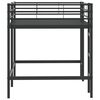 vidaXL Lit mezzanine pour enfants Noir 99,5 x 200 cm Acier
