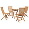 vidaXL Ensemble de jardin 5 pc Marron Teck massif