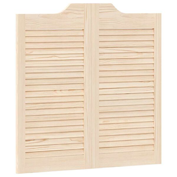 vidaXL Portes battantes &agrave; persiennes 1paire 80 x 80 cm bois massif Pin