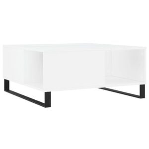 vidaXL Table basse blanc 80x80x36,5 cm bois d'ing&eacute;nierie
