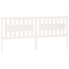vidaXL T&ecirc;te de lit Blanc 205,5x4x100 cm Bois massif de pin
