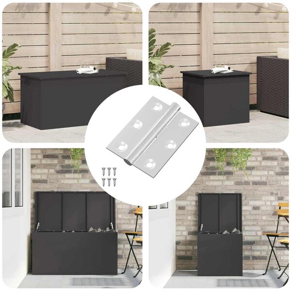 vidaXL Charni&egrave;re 12 pcs Argent&eacute; 50 x 38 x 1,3 mm Acier