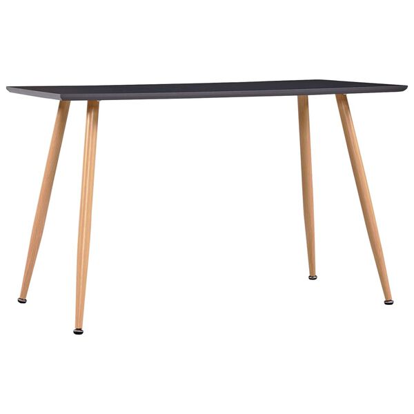 vidaXL Table de salle &agrave; manger Gris et ch&ecirc;ne 120x60x74 cm MDF