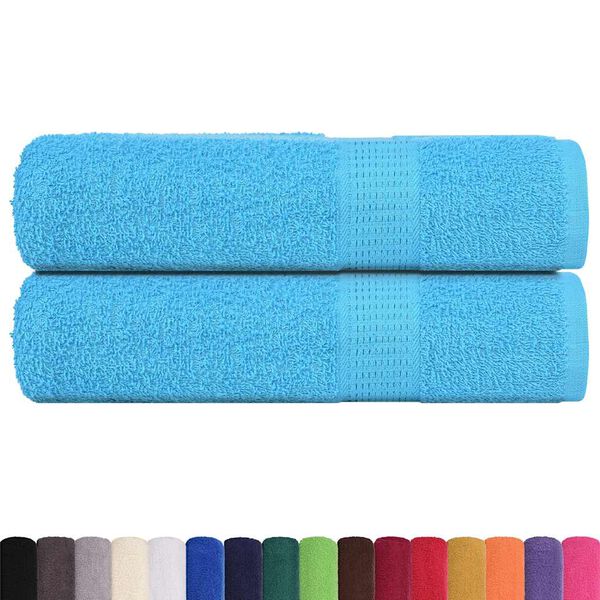 vidaXL Serviettes de douche FROGN 2 pcs turquoise 70x140cm 360 g/m&sup2;