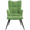 vidaXL Chaise de relaxation avec tabouret Vert clair Velours