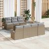 vidaXL Ensemble de canap&eacute; de jardin 8 pcs Beige, Gris 55 x 55 x 37 cm