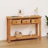 vidaXL Table console 110x35x75 cm Bois de ch&ecirc;ne solide