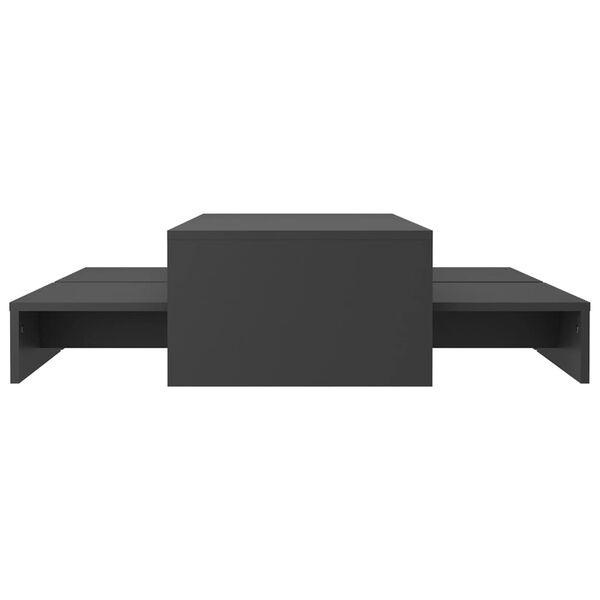 vidaXL Set de tables basses gigognes gris bois d'ing&eacute;nierie