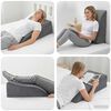 vidaXL Coussin pour jambes Gris 68 x 41 x 24 cm
