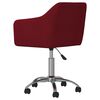 vidaXL Chaises pivotantes &agrave; manger lot de 2 Rouge bordeaux Tissu