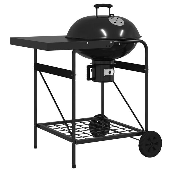 vidaXL Grill extérieur avec roue Noir 96 x 72 x 113 cm Métal