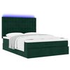 vidaXL Cadre de lit ottoman avec matelas vert fonc&eacute; 140x190 cm velours