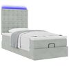 vidaXL Cadre de lit ottoman avec matelas gris clair 80x200 cm velours
