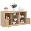 vidaXL Buffet avec lumi&egrave;res LED ch&ecirc;ne sonoma 123x37x67 cm