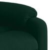 vidaXL Fauteuil inclinable vert fonc&eacute; velours
