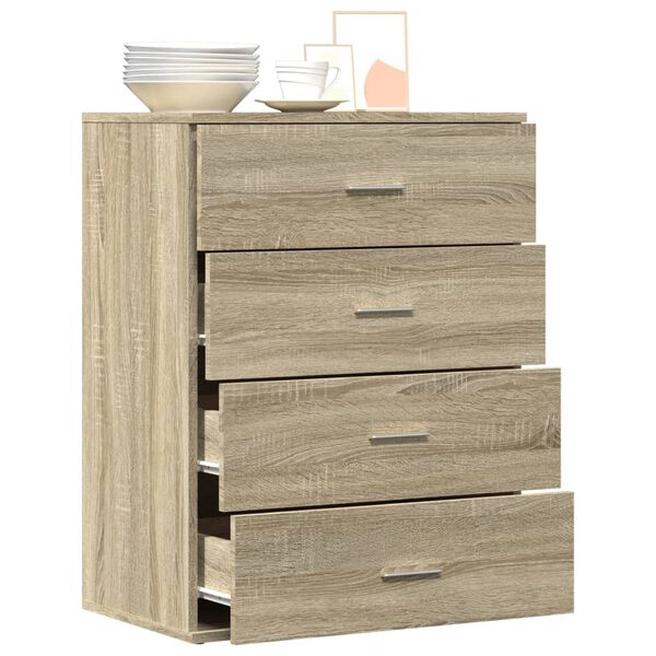 vidaXL Buffet chêne sonoma 60x39x80 cm bois d'ingénierie