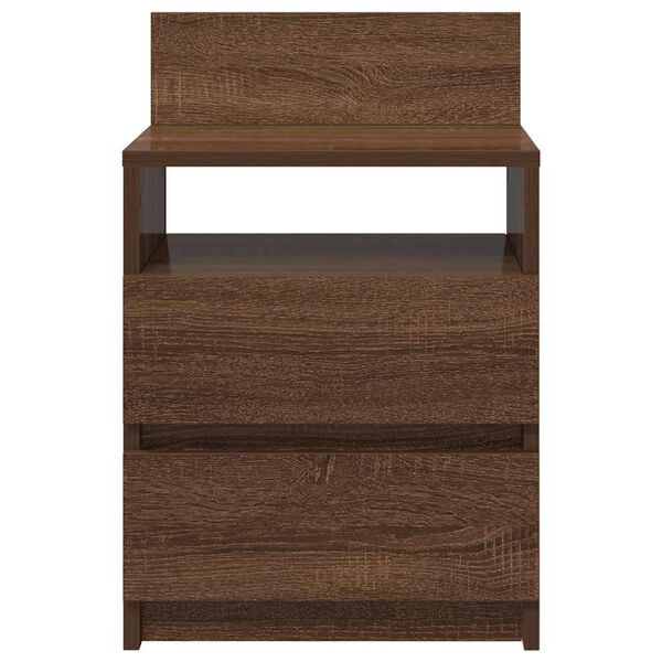 vidaXL Tables de chevet 2 pcs avec 2 tiroirs ch&ecirc;ne marron 40x33x60 cm