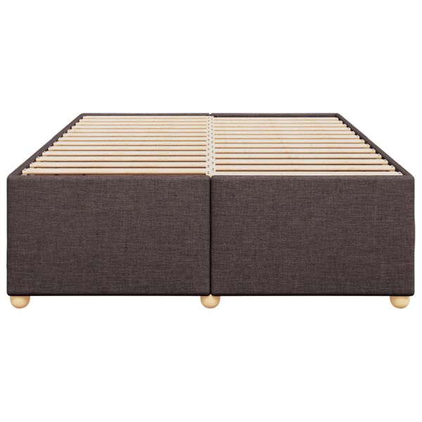 vidaXL Cadre de lit sans matelas marron fonc&eacute; 160x200 cm tissu