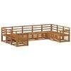 vidaXL Ensemble de canap&eacute; d'angle 7 pcs Naturel Bois d'Acacia Massif