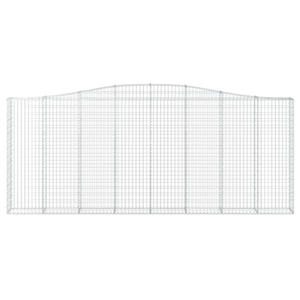 vidaXL Paniers à gabions arqués 4 pcs 400x30x160/180 cm Fer galvanisé