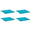 vidaXL Coussins de chaise de jardin lot de 4 turquoise 50x50x4cm tissu