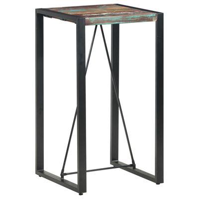 vidaXL Table de bar 60x60x110 cm Bois de récupération solide