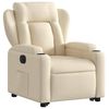 vidaXL Fauteuil inclinable &eacute;lectrique cr&egrave;me tissu