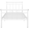 vidaXL Cadre de lit sans matelas blanc métal 100x200 cm