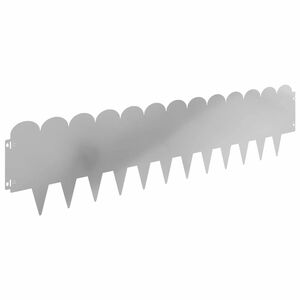vidaXL Bordure de Pelouse 10 pc 103 x 25 cm Acier Argent&eacute;