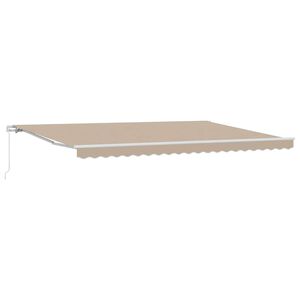vidaXL Auvent Beige 500 x 300 x 165 cm Polyester et m&eacute;tal
