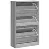 vidaXL Armoire &agrave; chaussures Sonoma gris 63x24x103 cm Bois d'ing&eacute;nierie