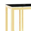vidaXL Table console dor&eacute; 110x30x70 cm acier inoxydable et verre