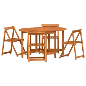 vidaXL Table de Jardin 5 pcs Marron Bois d'Acacia Massif