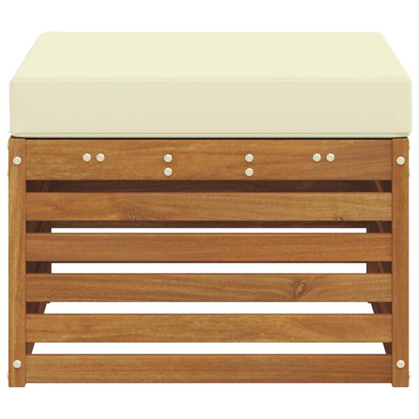 vidaXL Pouf d'Ext&eacute;rieur Bois d'Acacia Massif Naturel