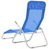 vidaXL Chaises longues pliables lot de 2 Textil&egrave;ne Bleu