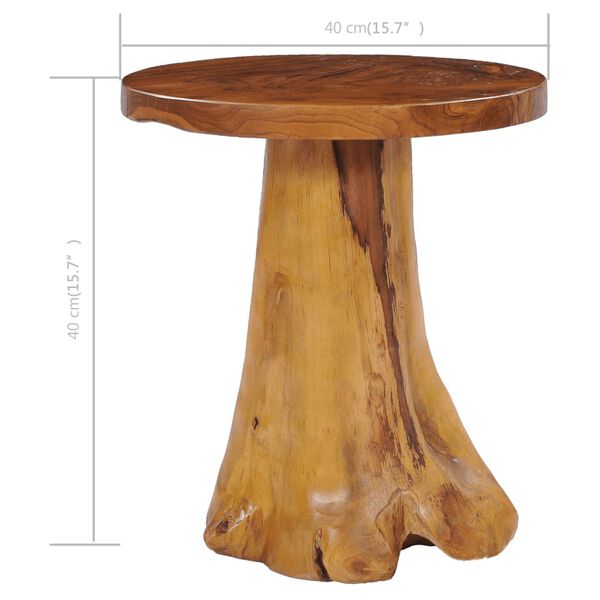 vidaXL Table basse 40x40 cm Bois de teck massif
