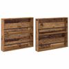 vidaXL &Eacute;tag&egrave;re &agrave; magazines 2 pcs Bois ancien 80 x 12 x 70 cm