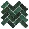vidaXL Carreau en chevron 20 pc Vert fonc&eacute; 30 x 30 cm
