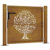 vidaXL Portail de jardin 100x75 cm en acier Corten motif arbre