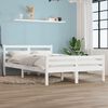 vidaXL Cadre de lit sans matelas blanc bois massif 140x200 cm