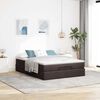 VidaXL Cadre de lit ottoman avec matelas marron fonc&eacute; 140x200 cm tissu
