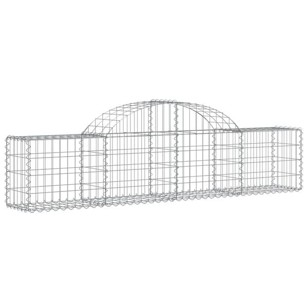 vidaXL Paniers à gabions arqués 12 pcs 200x30x40/60 cm Fer galvanisé