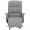 vidaXL Fauteuil inclinable avec repose-pieds gris clair tissu