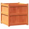 vidaXL Jardinière cire marron 60x60x60 cm bois de pin massif