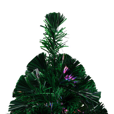 vidaXL Sapin de Noël artificiel avec support vert 180 cm fibre optique
