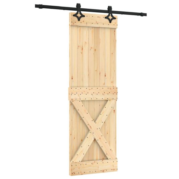 vidaXL Porte coulissante et kit de quincaillerie 70x210 cm pin massif