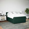 vidaXL Sommier &agrave; lattes de lit et matelas Vert fonc&eacute; 140x190cm Velours